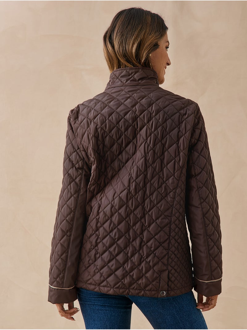 Parka déperlante et matelassée - DAXON Marron chocolat - Kiabi
