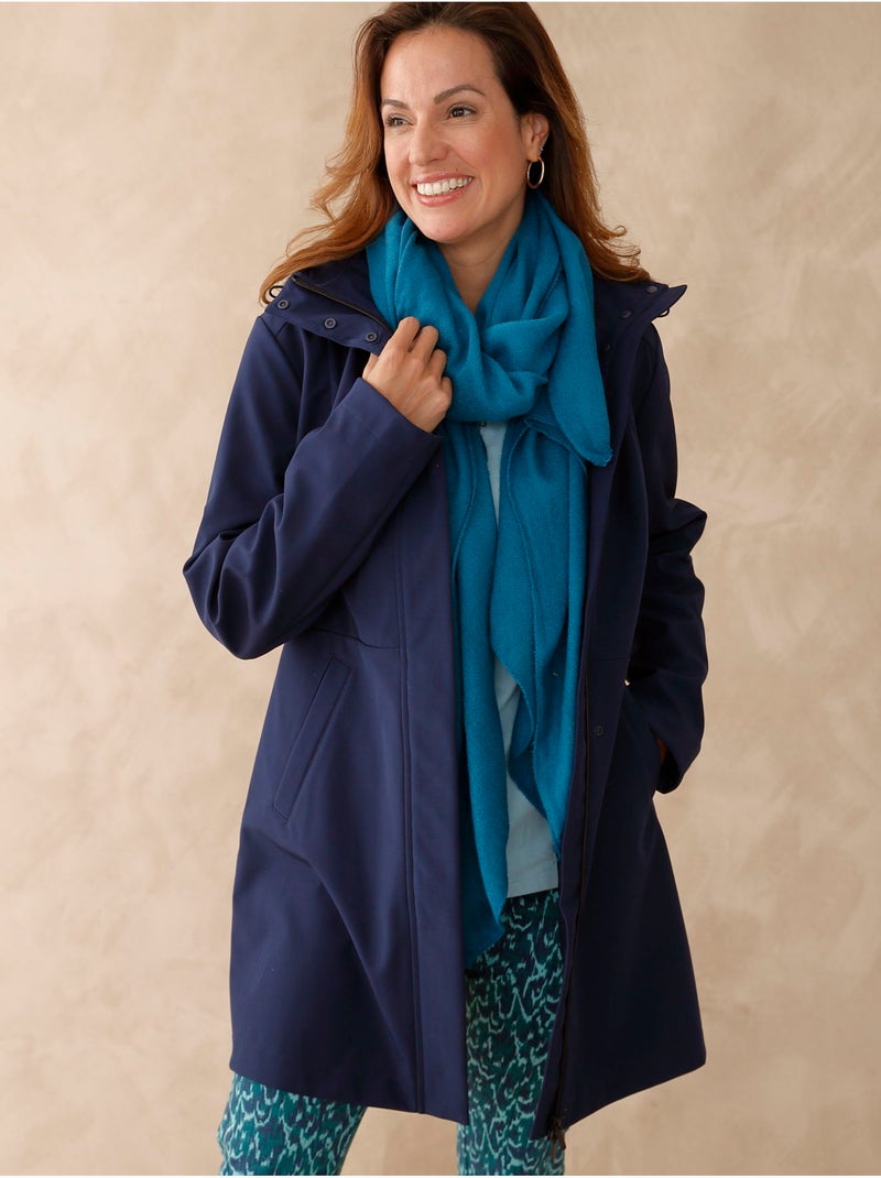 Parka déperlante et respirante à capuche - DAXON Bleu marine - Kiabi