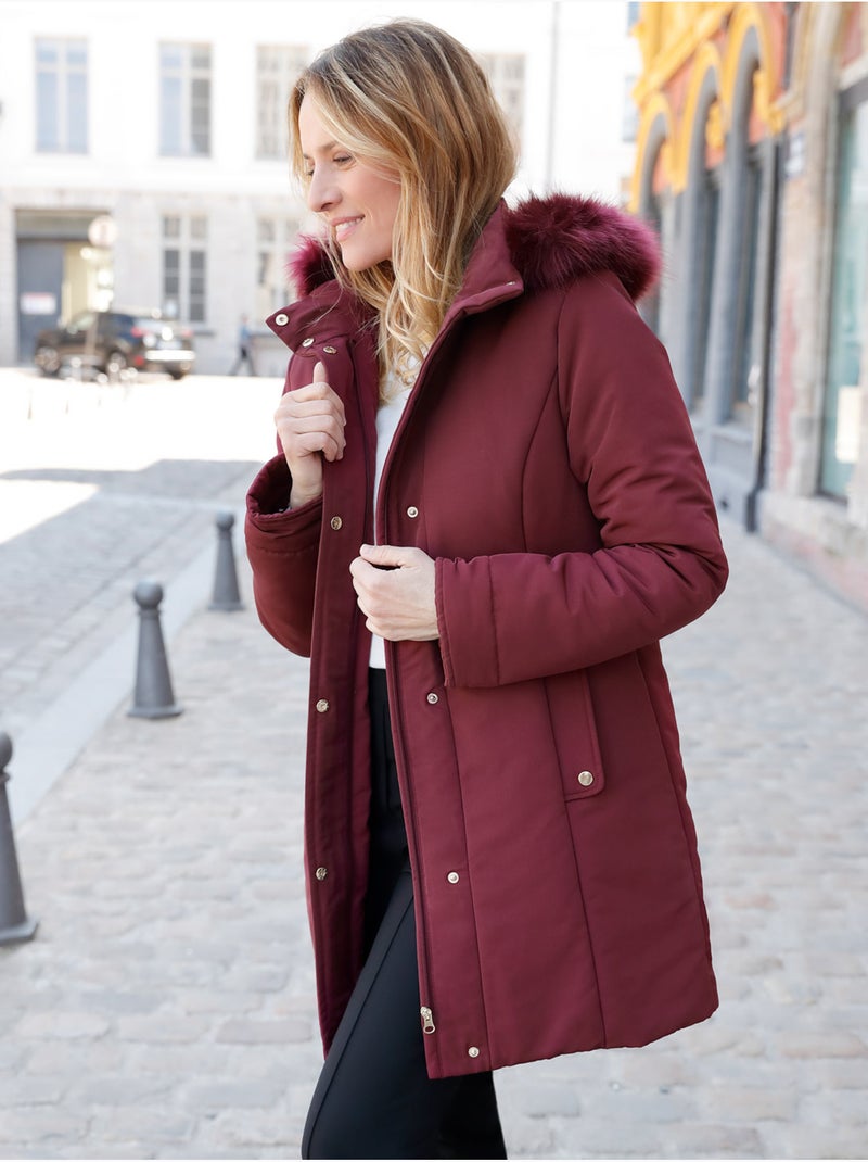 Parka déperlante longue - DAXON Bordeaux - Kiabi