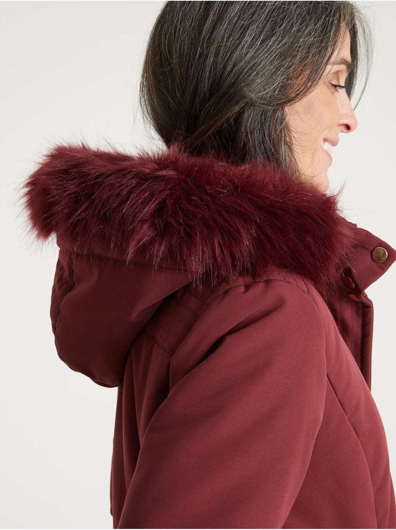 Parka déperlante longue - DAXON Bordeaux - Kiabi