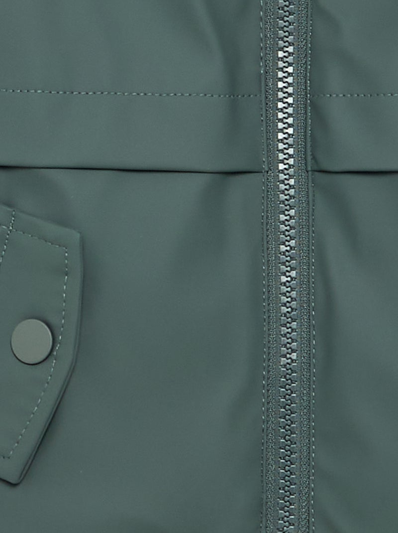 Parka doublée à capuche Kaki - Kiabi