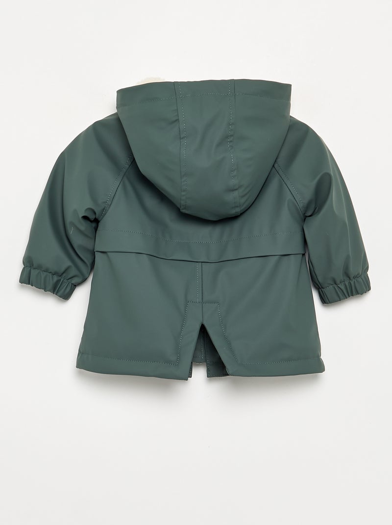 Parka doublée à capuche Kaki - Kiabi