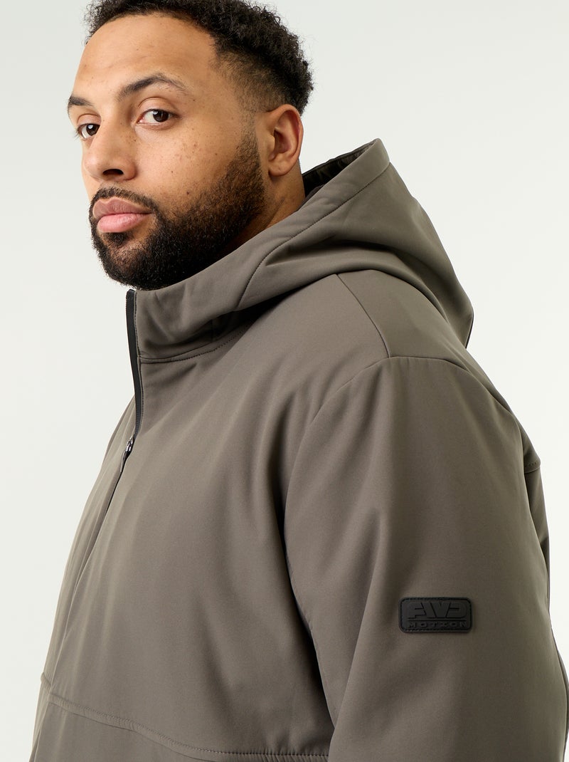 Parka doublée à capuche Kaki - Kiabi