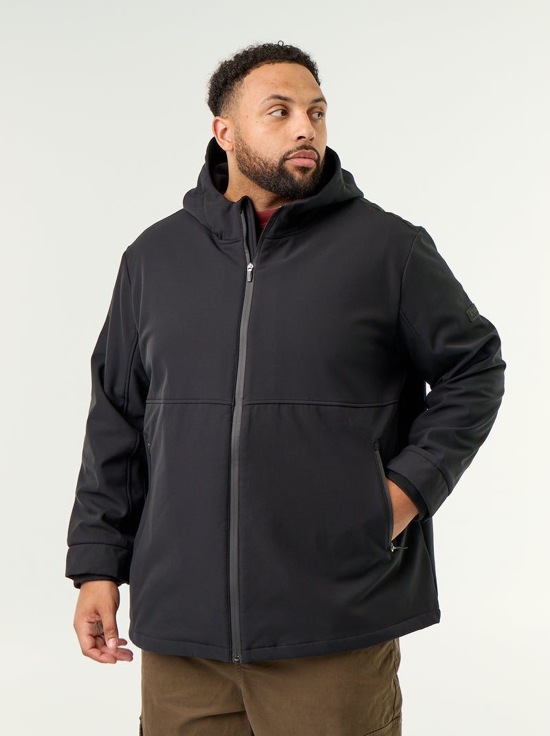 Parka doublée à capuche Noir - Kiabi