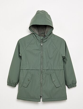 Parka doublée effet moutonné