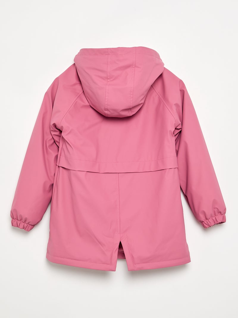 Parka doublée en fausse fourrure Rose - Kiabi