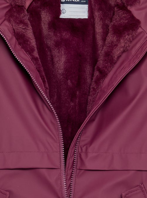 Parka doublée en fausse fourrure - Kiabi