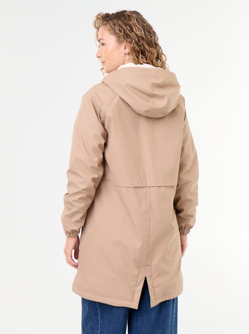 Parka droite doublée en fausse fourrure - Kiabi