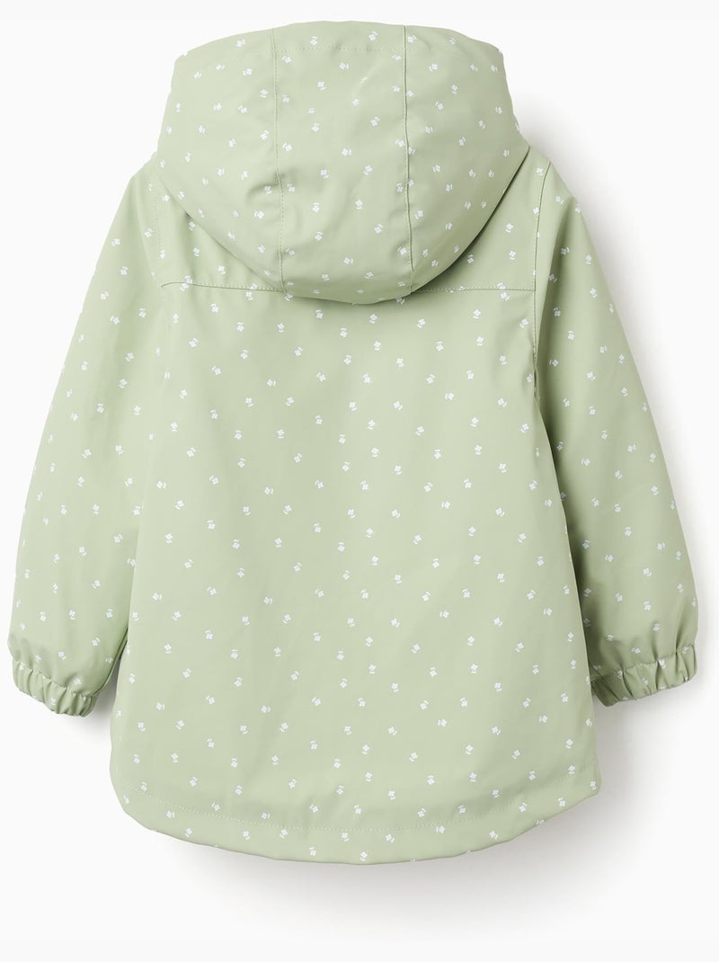 Parka en caoutchouc à capuche avec doublure en sherpa Vert clair - Kiabi