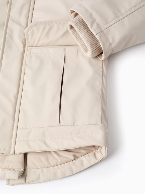 Parka en Caoutchouc à Capuche et Doublure en Jersey - Kiabi