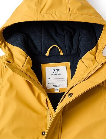 Parka en Caoutchouc à Capuche
