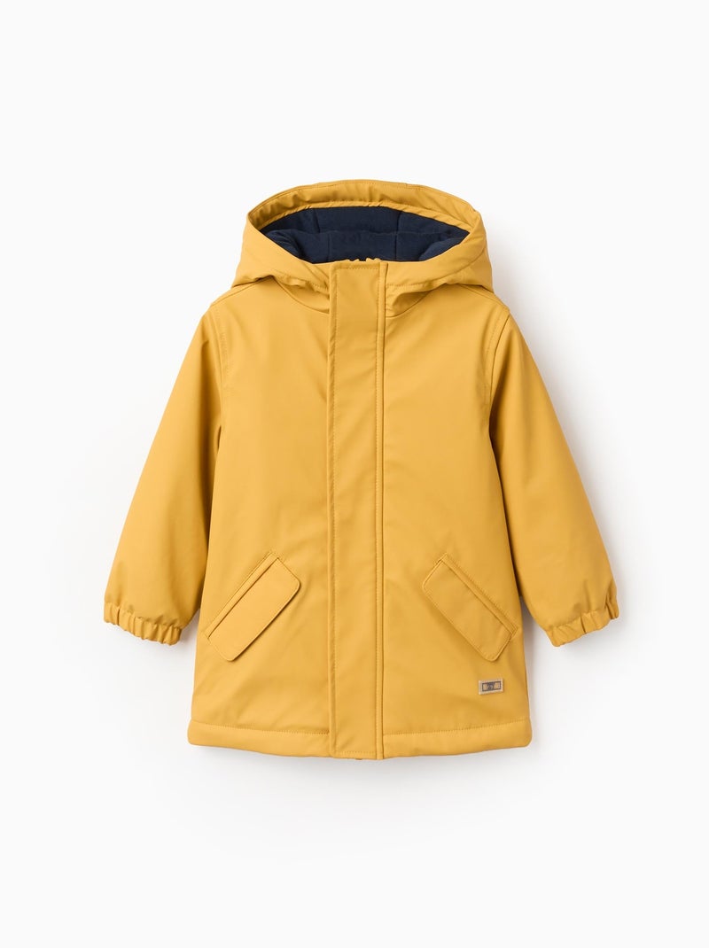 Parka en Caoutchouc à Capuche Jaune - Kiabi