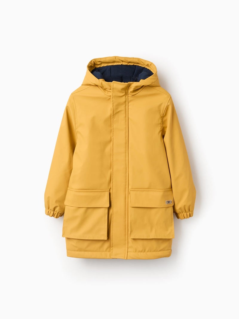 Parka en Caoutchouc à Capuche Jaune - Kiabi