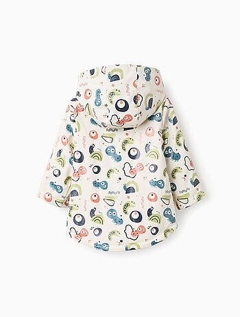 Parka en Caoutchouc avec Capuche et Motif