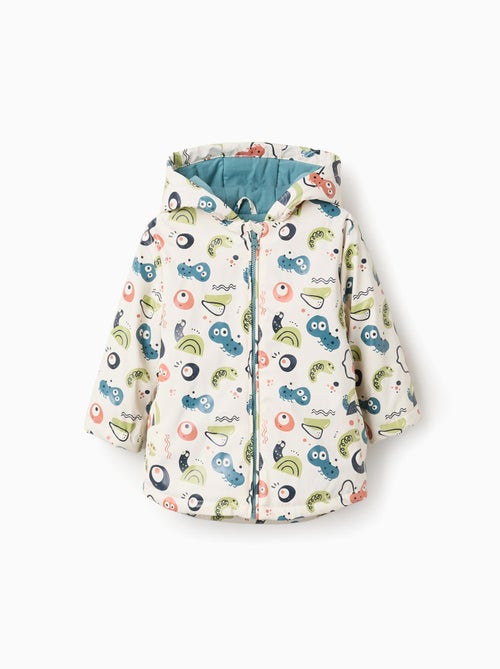 Parka en Caoutchouc avec Capuche et Motif - Kiabi