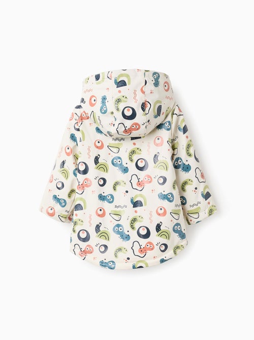 Parka en Caoutchouc avec Capuche et Motif - Kiabi