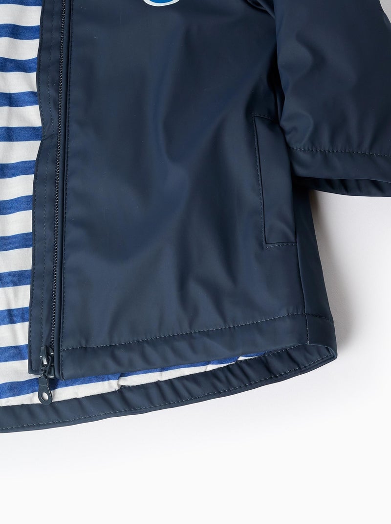 Parka en Caoutchouc avec Capuche Mickey Bleu foncé - Kiabi