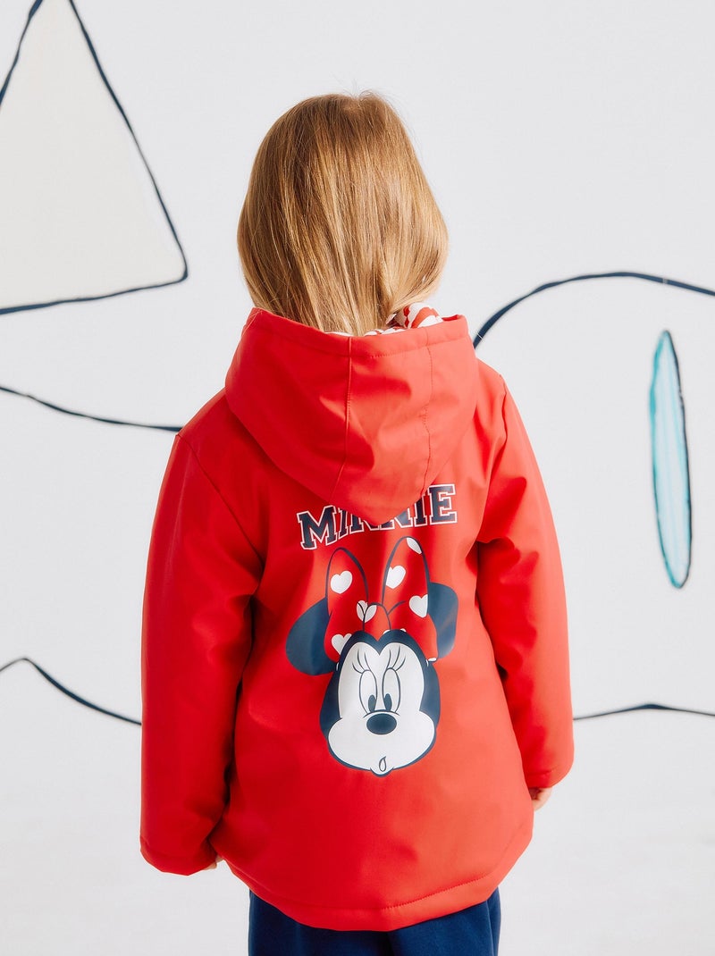 Parka en Caoutchouc avec Capuche Minnie Rouge - Kiabi