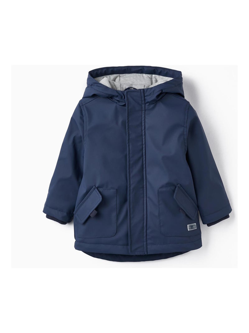 Parka en caoutchouc avec capuche pour bébé garçon   ROYALS OFF DUTY Bleu foncé - Kiabi