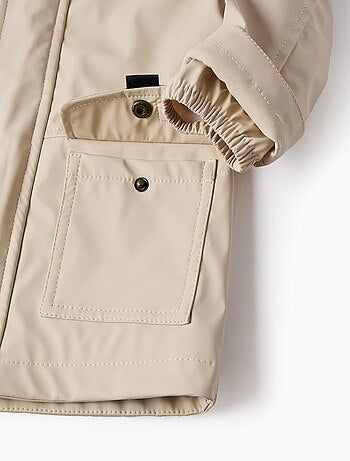 Parka en Caoutchouc avec Doublure en Jersey