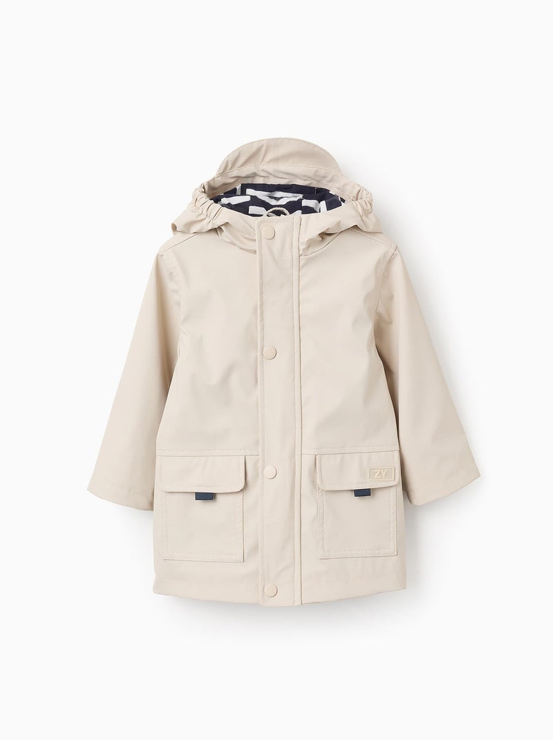Parka en Caoutchouc avec Doublure en Jersey Beige clair - Kiabi