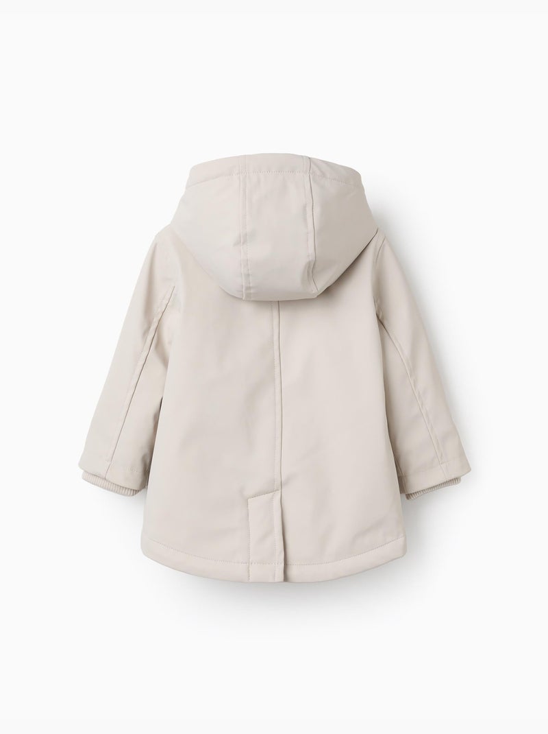 Parka en caoutchouc rembourrée à capuche Gris clair - Kiabi