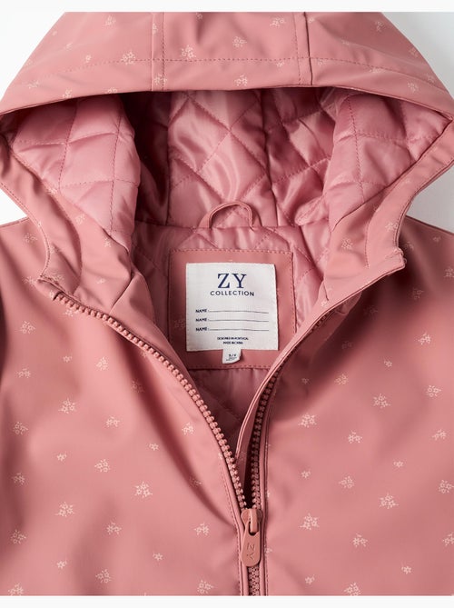 Parka en caoutchouc rembourrée avec capuche et imprimé floral - Kiabi Parka en caoutchouc rembourrée avec capuche et imprimé floral - Kiabi