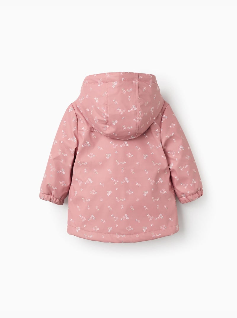 Parka en caoutchouc rembourrée avec capuche Rose - Kiabi