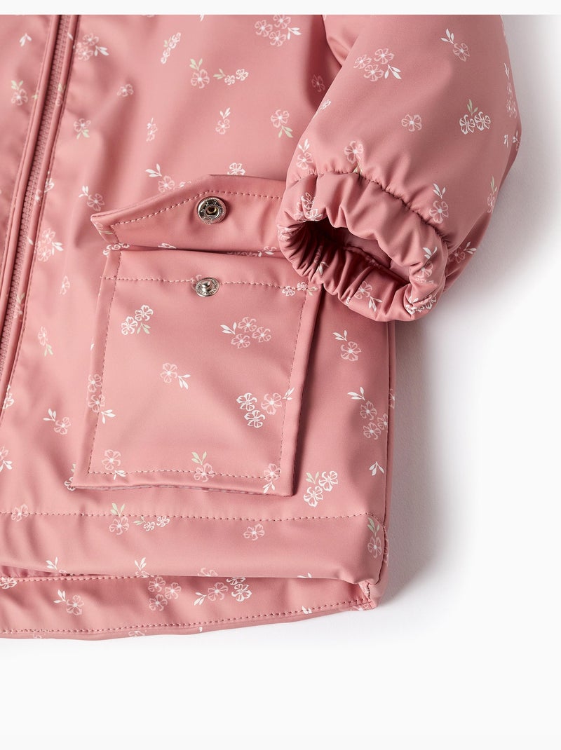 Parka en caoutchouc rembourrée avec capuche Rose - Kiabi