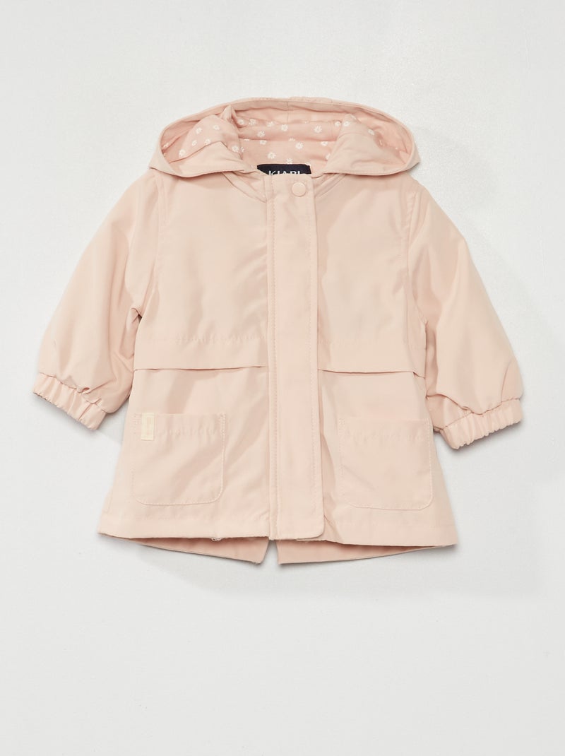 Parka en microfibre avec capuche Rose - Kiabi