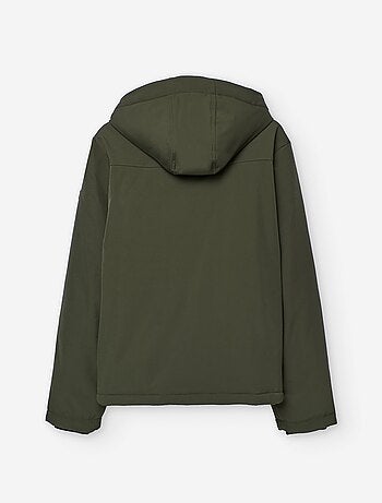 Parka en nylon à capuche amovible avec poches