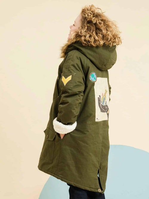 Parka  Enfant Doublée Fausse Fourrure  ROCK & PEACE - La Faute à Voltaire - Kiabi