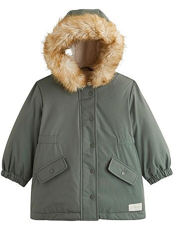 Parka enfant imperméable doublé sherpa avec capuche emma
