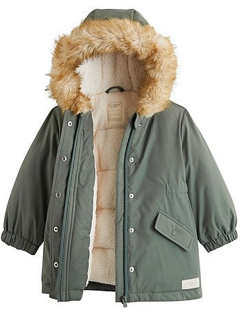 Parka enfant imperméable doublé sherpa avec capuche emma