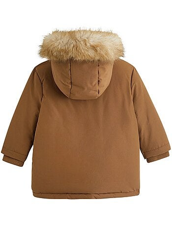 Parka enfant imperméable doublé sherpa avec capuche matis