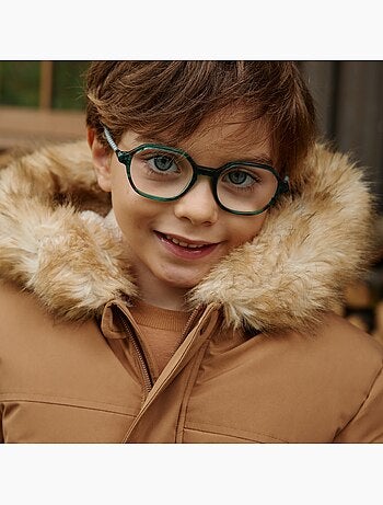 Parka enfant imperméable doublé sherpa avec capuche matis