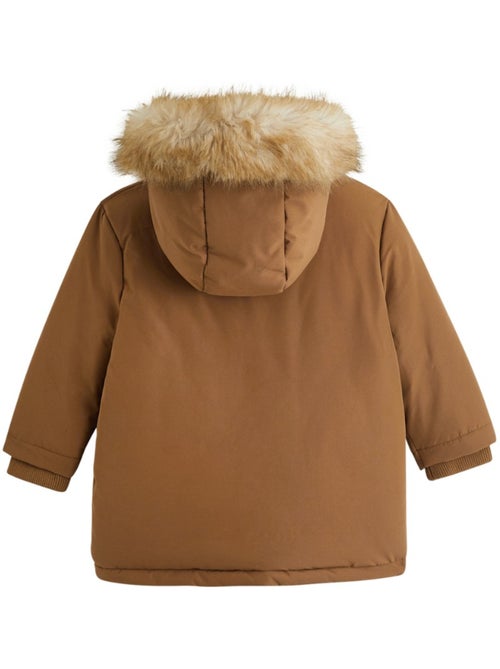 Parka enfant imperméable doublé sherpa avec capuche matis - Kiabi Parka enfant imperméable doublé sherpa avec capuche matis - Kiabi