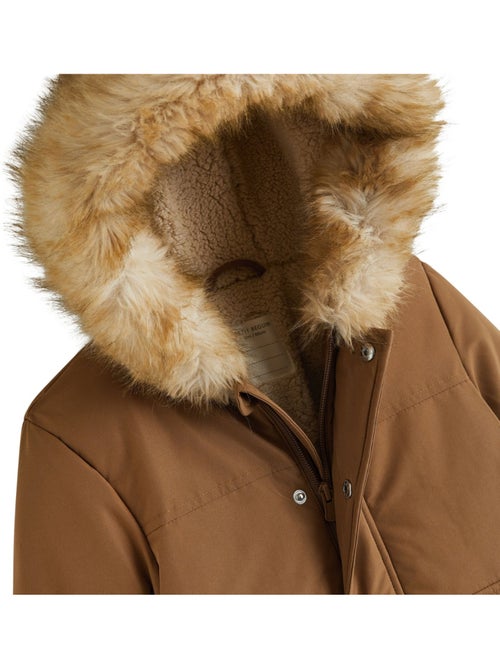 Parka enfant imperméable doublé sherpa avec capuche matis - Kiabi Parka enfant imperméable doublé sherpa avec capuche matis - Kiabi