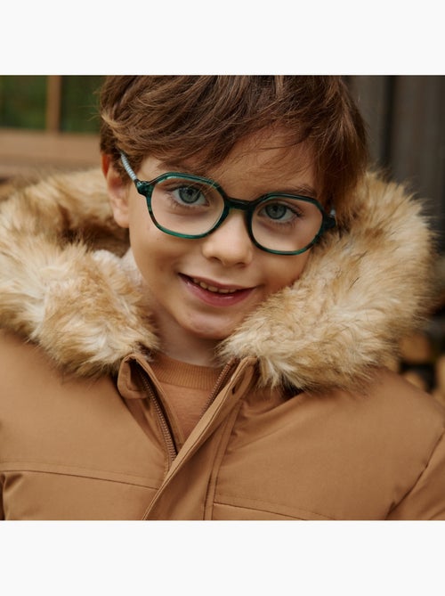 Parka enfant imperméable doublé sherpa avec capuche matis - Kiabi Parka enfant imperméable doublé sherpa avec capuche matis - Kiabi