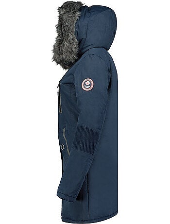 Parka épaisse à capuche fausse fourrure camilly – canadian peak