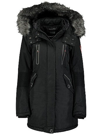 Parka épaisse à capuche fausse fourrure camilly – canadian peak