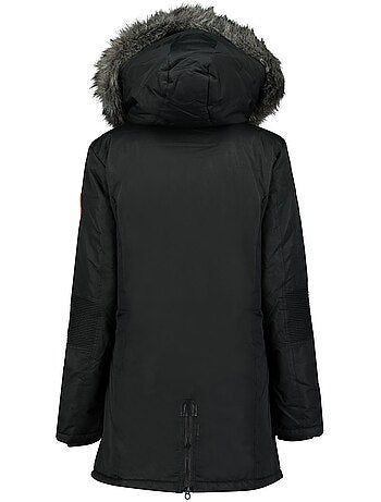 Parka épaisse à capuche fausse fourrure camilly – canadian peak