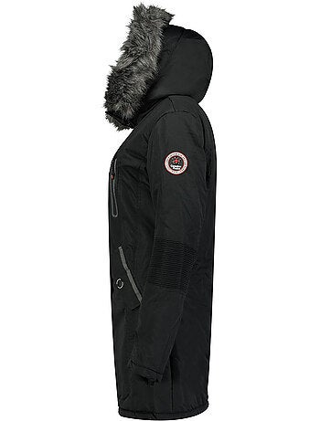 Parka épaisse à capuche fausse fourrure camilly – canadian peak