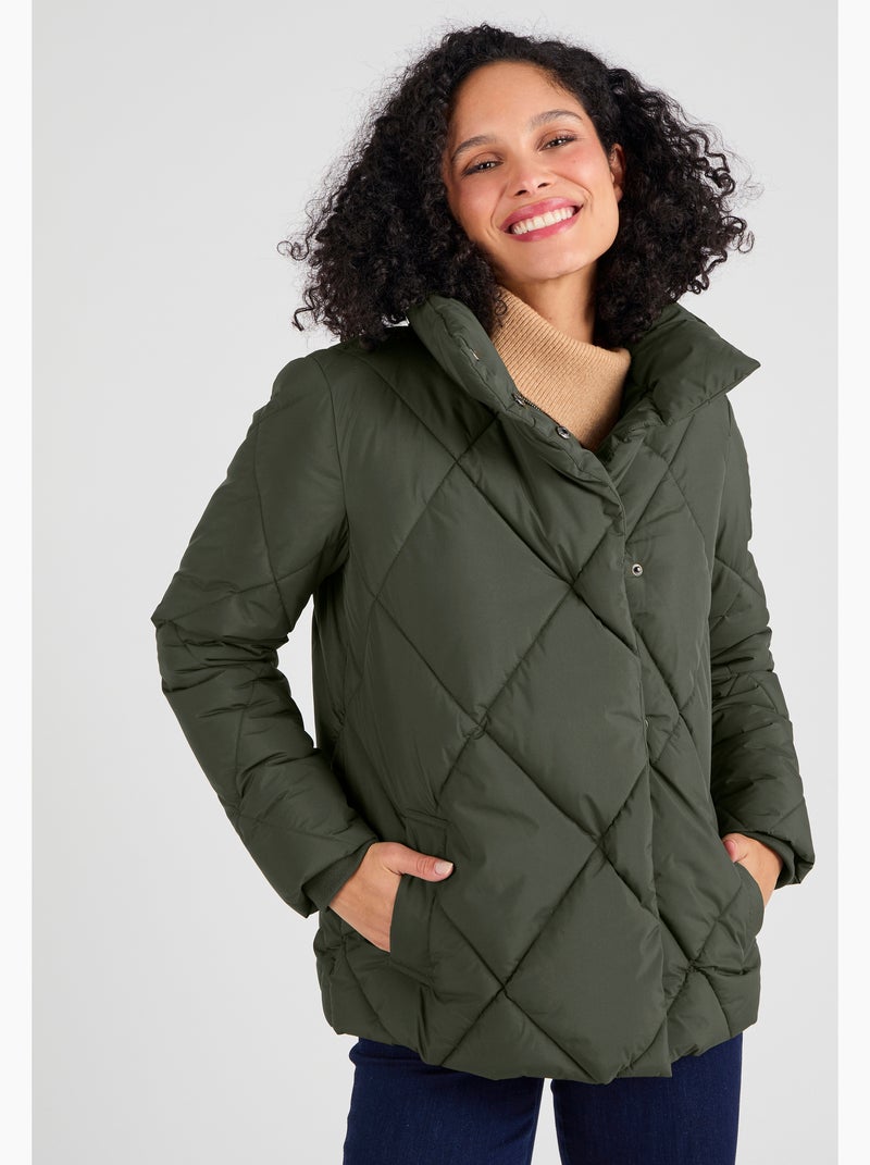 Parka fermeture asymétrique Thermolactyl - Damart Vert - Kiabi