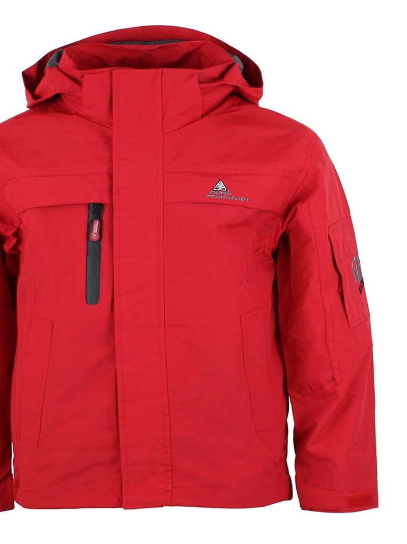 Parka garçon ECASIK - PEAK MOUNTAIN Rouge - Kiabi