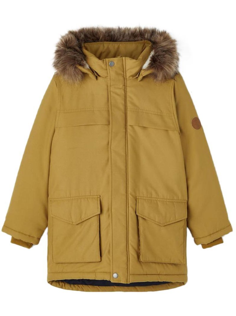 Parka Garçon Name It Marron cappuccino - Kiabi