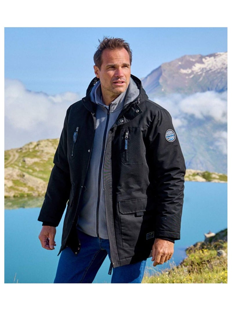 Parka Grand Froid à Capuche Fausse Fourrure   - ATLAS FOR MEN Noir - Kiabi