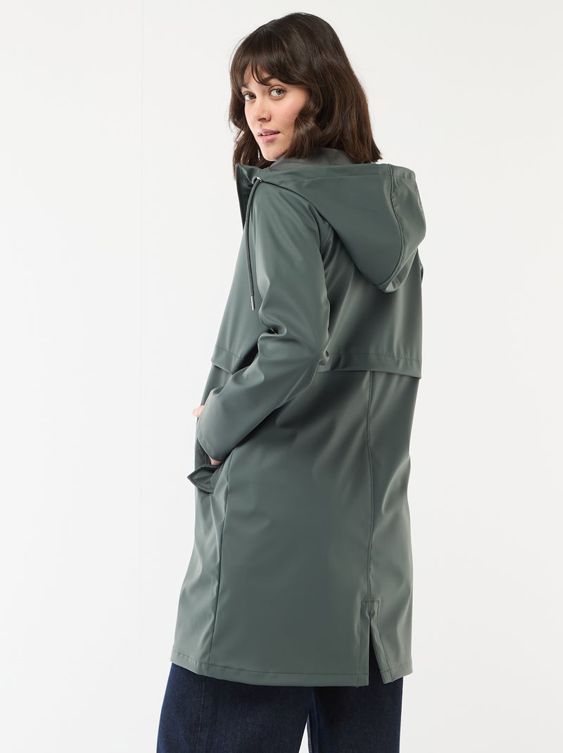 Parka gummy à capuche Kaki - Kiabi
