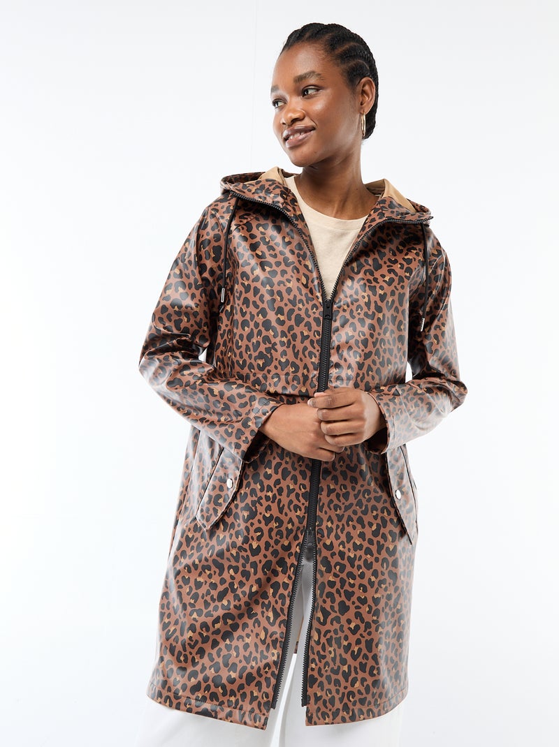 Parka gummy à capuche Marron - Kiabi
