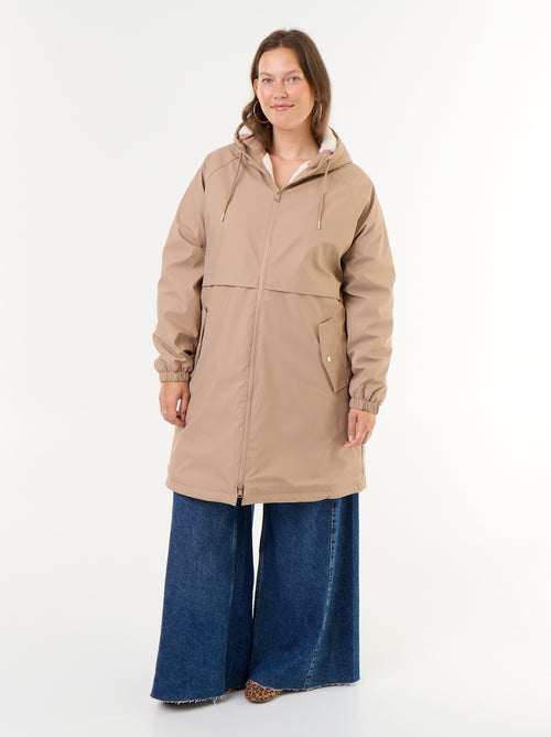 Parka gummy doublée à capuche - Kiabi Parka gummy doublée à capuche - Kiabi